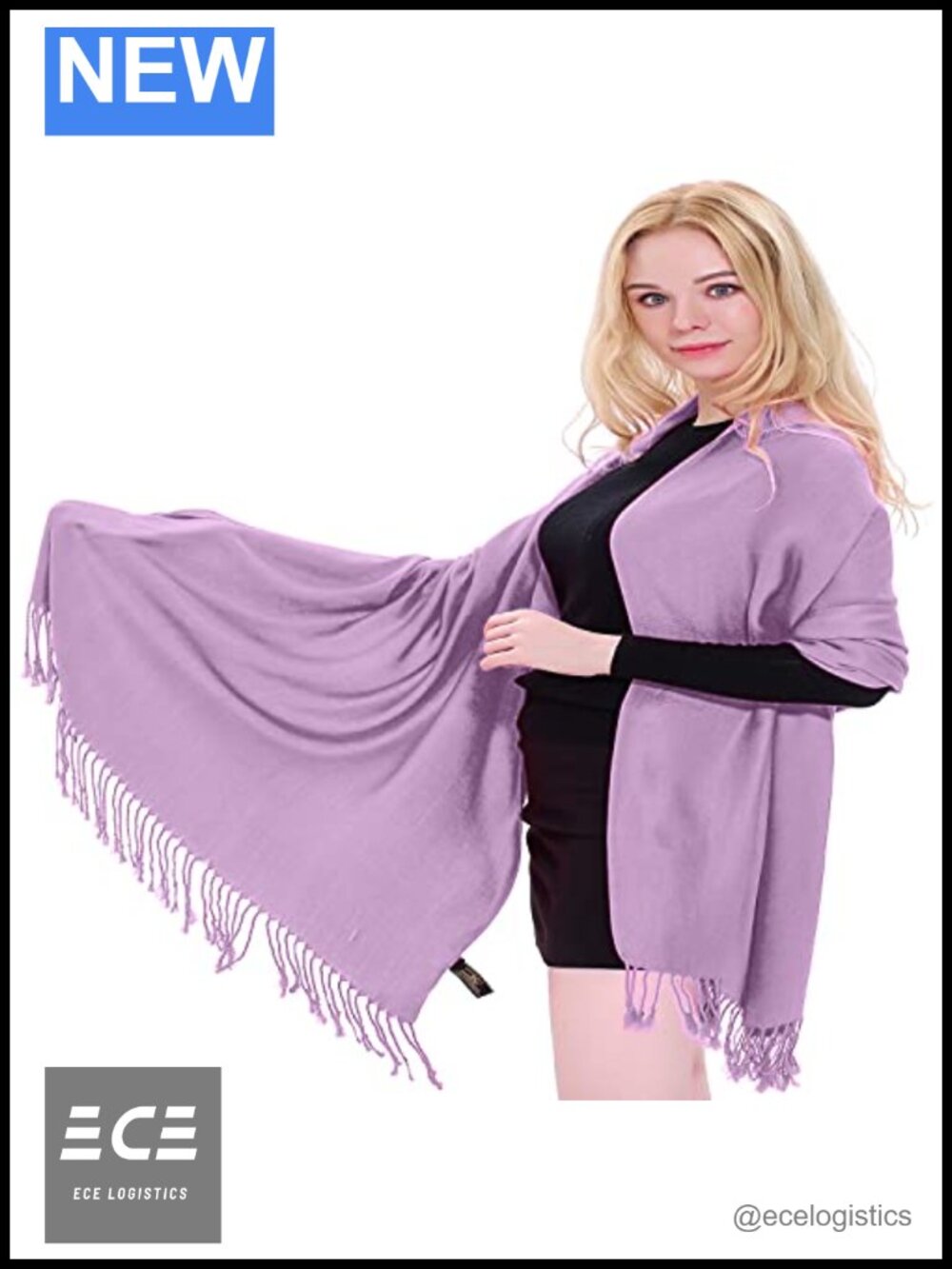 Handmade Nepali Pashmina Shawl Wrap with Tassels – Acrylic Viscose